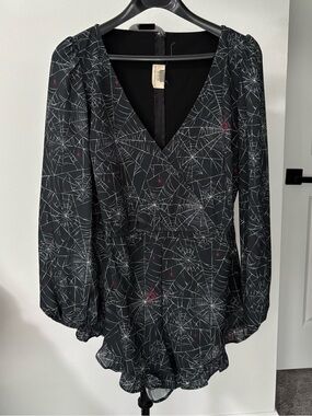 Black Spiderweb Romper